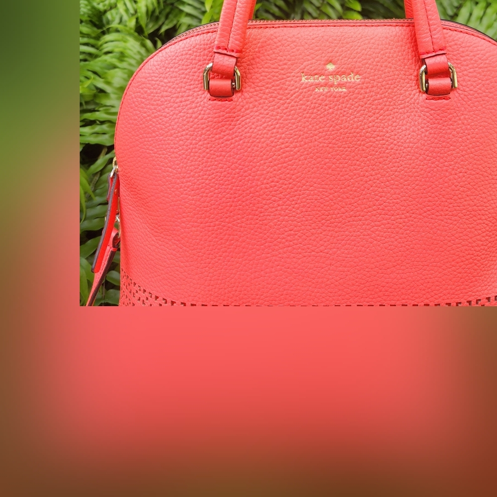 Kate Spade Carli Wakefield Lane 2 Way Done Satchel Crossbody In Coral Orange. - Picture 4 of 16
